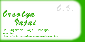 orsolya vajai business card